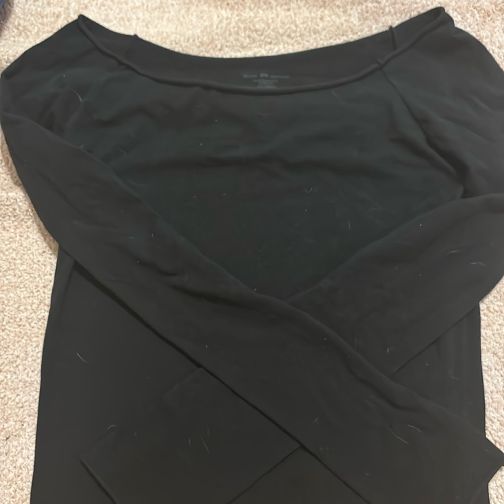 brandy Melville, long sleeve off the shoulder blacktop one size worn once